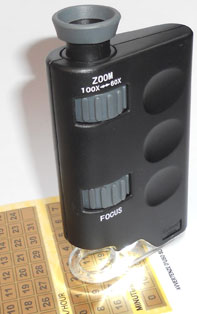 microscopio con reticolo